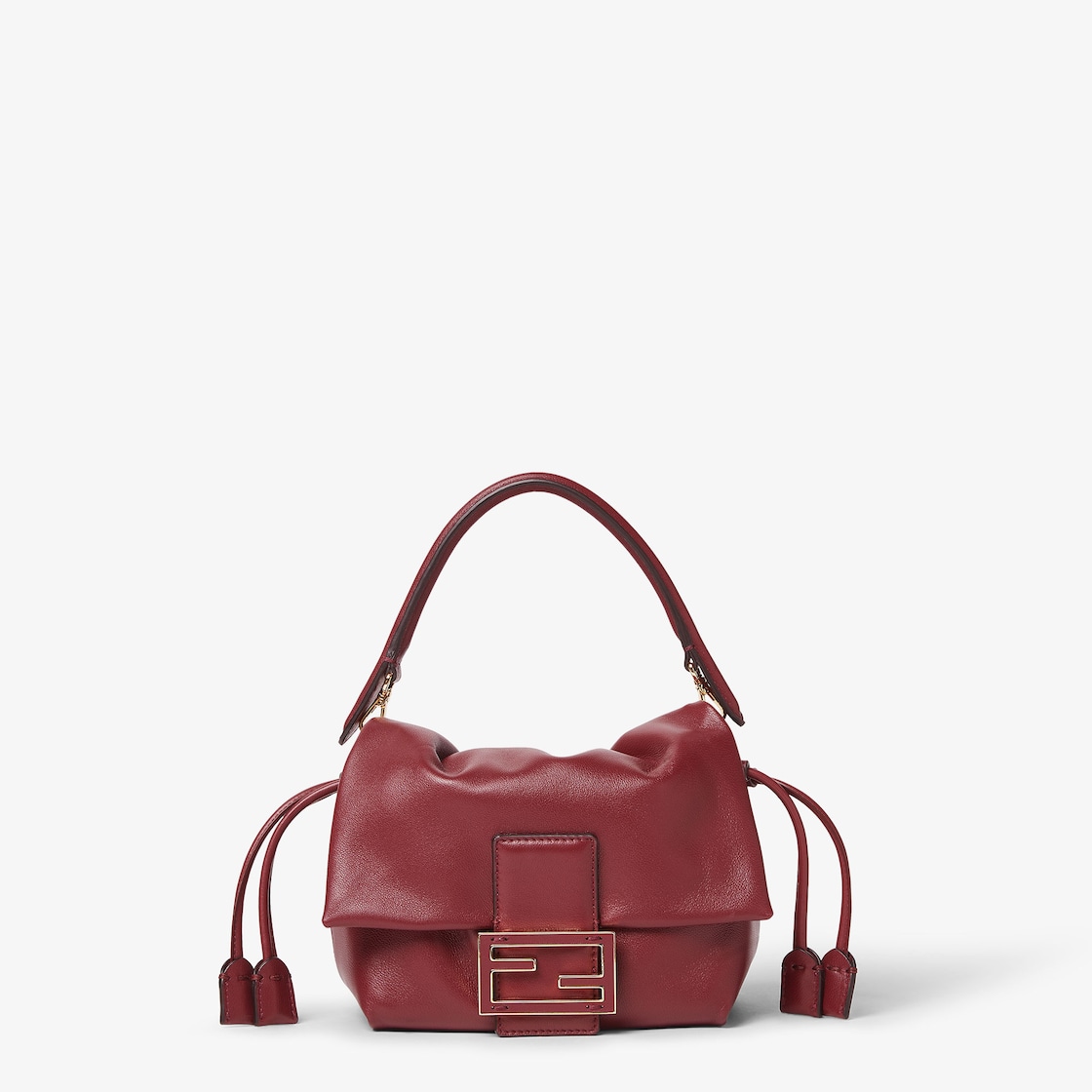 FENDI Mamma Baguette Small Burgundy nappa leather mini-bag - Image 1